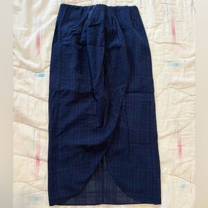 WILFRED Pursuit Midi Blue Tulip Skirt, Size 0